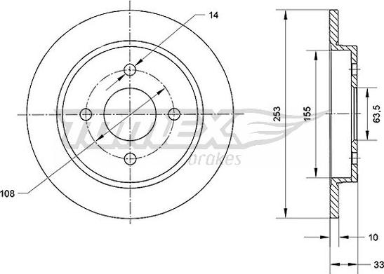 TOMEX brakes TX 70-47 - Disque de frein cwaw.fr