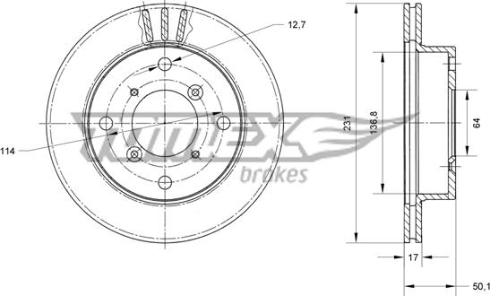 TOMEX brakes TX 70-59 - Disque de frein cwaw.fr