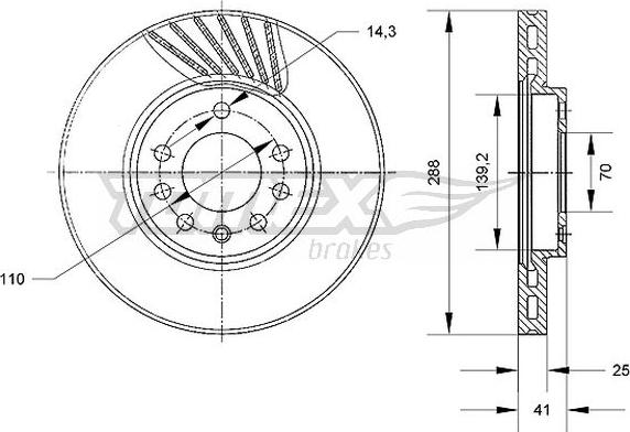 TOMEX brakes TX 70-55 - Disque de frein cwaw.fr