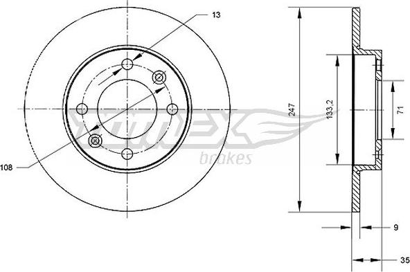 TOMEX brakes TX 70-58 - Disque de frein cwaw.fr