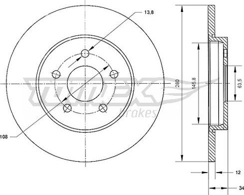 TOMEX brakes TX 70-53 - Disque de frein cwaw.fr