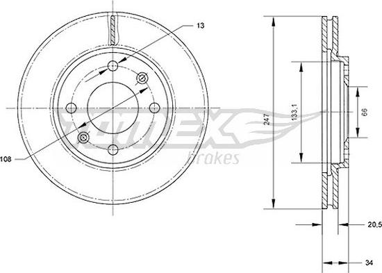 TOMEX brakes TX 70-64 - Disque de frein cwaw.fr