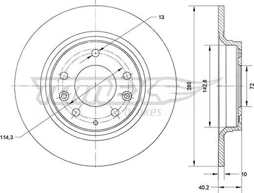 TOMEX brakes TX 70-66 - Disque de frein cwaw.fr