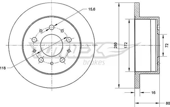 TOMEX brakes TX 70-61 - Disque de frein cwaw.fr