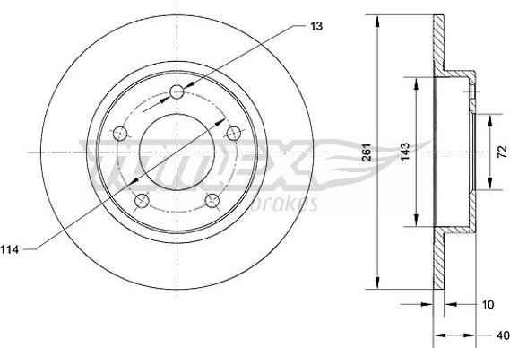 TOMEX brakes TX 70-67 - Disque de frein cwaw.fr