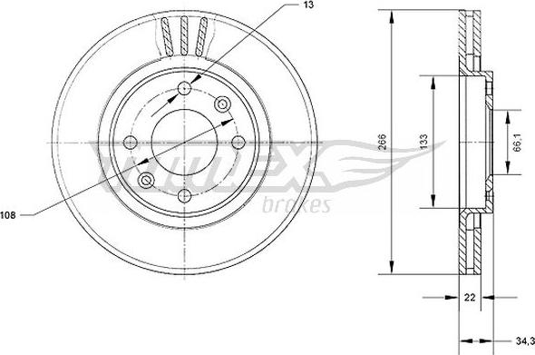 TOMEX brakes TX 70-05 - Disque de frein cwaw.fr