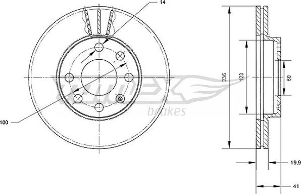 TOMEX brakes TX 70-08 - Disque de frein cwaw.fr