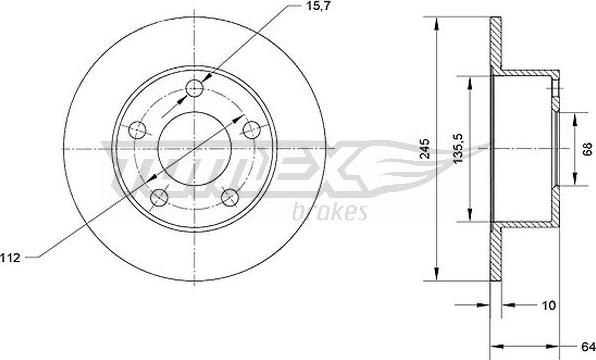 TOMEX brakes TX 70-02 - Disque de frein cwaw.fr