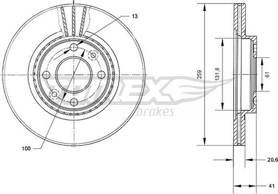 TOMEX brakes TX 70-10 - Disque de frein cwaw.fr