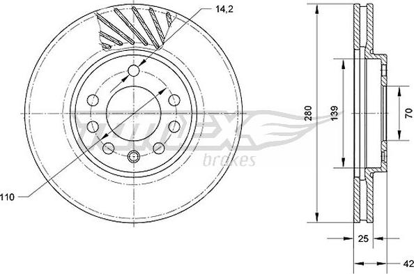 TOMEX brakes TX 70-11 - Disque de frein cwaw.fr