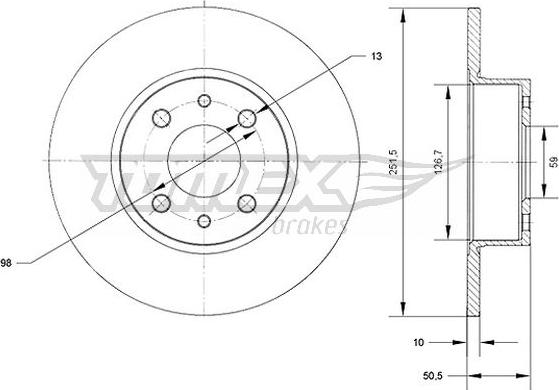 TOMEX brakes TX 70-89 - Disque de frein cwaw.fr