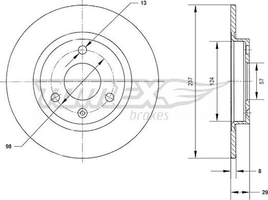 TOMEX brakes TX 70-86 - Disque de frein cwaw.fr