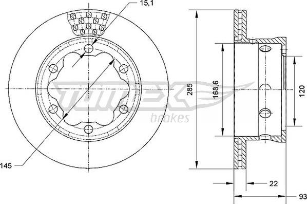 TOMEX brakes TX 70-25 - Disque de frein cwaw.fr