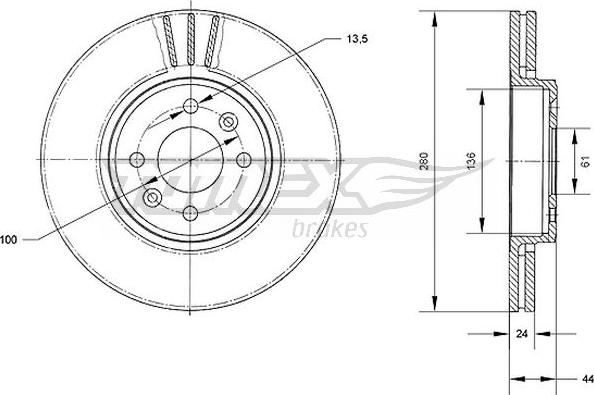 TOMEX brakes TX 70-22 - Disque de frein cwaw.fr