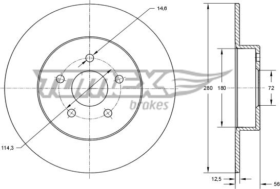 TOMEX brakes TX 71-46 - Disque de frein cwaw.fr