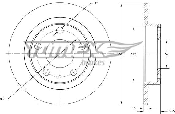 TOMEX brakes TX 71-58 - Disque de frein cwaw.fr