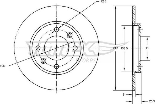 TOMEX brakes TX 71-53 - Disque de frein cwaw.fr