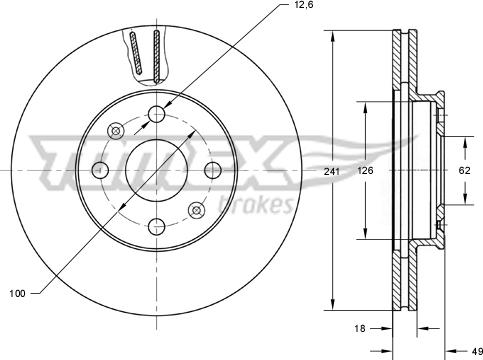 TOMEX brakes TX 71-62 - Disque de frein cwaw.fr