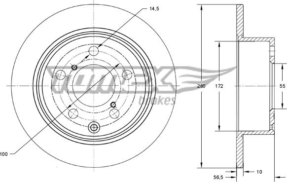 TOMEX brakes TX 71-67 - Disque de frein cwaw.fr