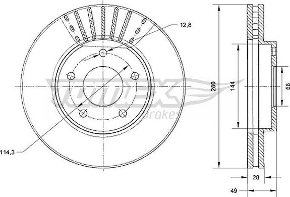 TOMEX brakes TX 71-00 - Disque de frein cwaw.fr