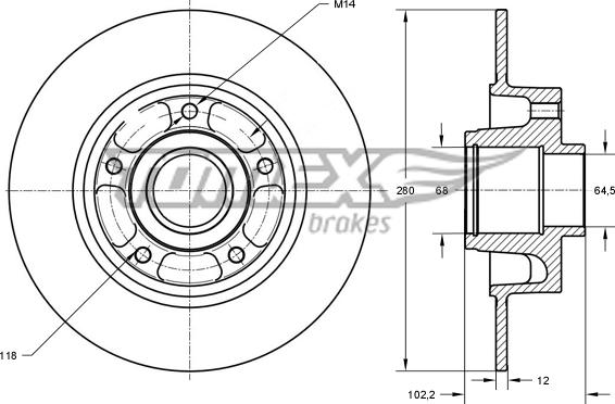 TOMEX brakes TX 71-141 - Disque de frein cwaw.fr