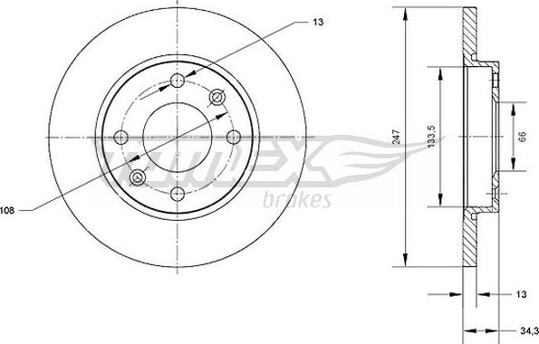 TOMEX brakes TX 71-15 - Disque de frein cwaw.fr