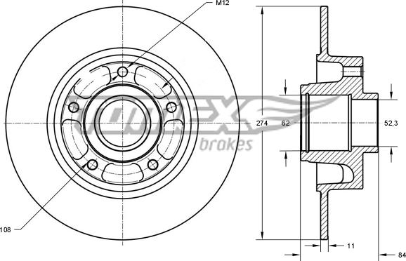 TOMEX brakes TX 71-831 - Disque de frein cwaw.fr