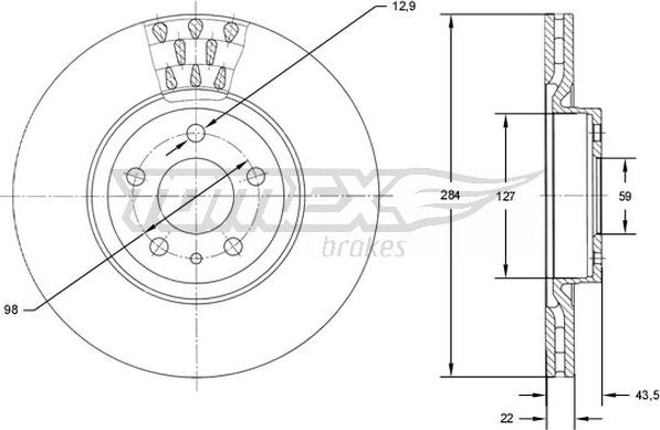 TOMEX brakes TX 71-39 - Disque de frein cwaw.fr