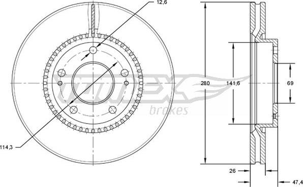 TOMEX brakes TX 71-35 - Disque de frein cwaw.fr