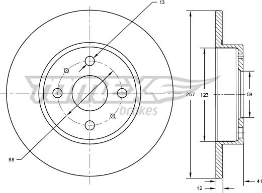 TOMEX brakes TX 71-22 - Disque de frein cwaw.fr