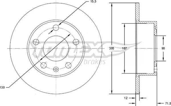 TOMEX brakes TX 71-76 - Disque de frein cwaw.fr