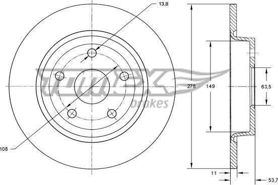 TOMEX brakes TX 73-94 - Disque de frein cwaw.fr