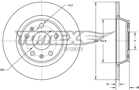 TOMEX brakes TX 73-48 - Disque de frein cwaw.fr