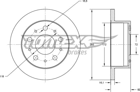 TOMEX brakes TX 73-47 - Disque de frein cwaw.fr