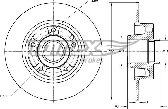 TOMEX brakes TX 73-561 - Disque de frein cwaw.fr