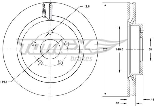 TOMEX brakes TX 73-52 - Disque de frein cwaw.fr