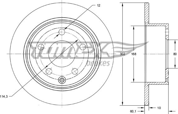 TOMEX brakes TX 73-66 - Disque de frein cwaw.fr