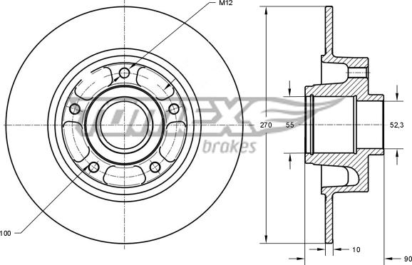 TOMEX brakes TX 73-601 - Disque de frein cwaw.fr