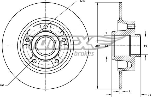 TOMEX brakes TX 73-611 - Disque de frein cwaw.fr