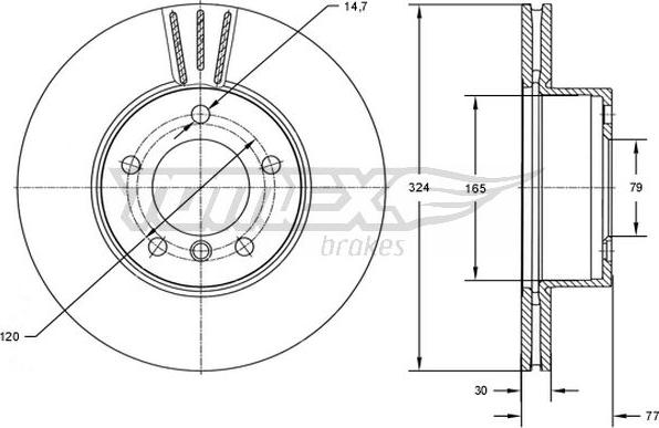 TOMEX brakes TX 73-15 - Disque de frein cwaw.fr