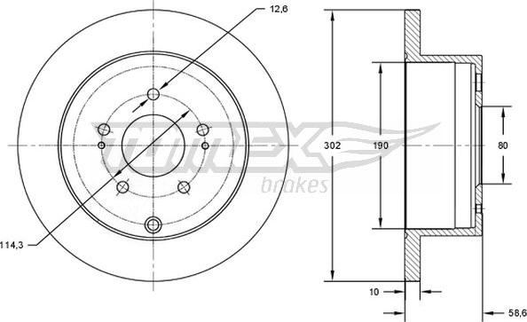 TOMEX brakes TX 73-16 - Disque de frein cwaw.fr