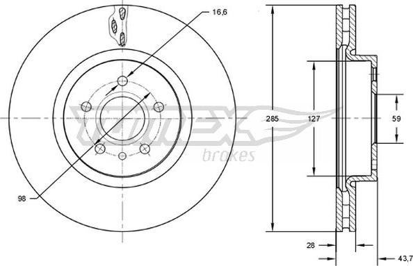 TOMEX brakes TX 73-13 - Disque de frein cwaw.fr