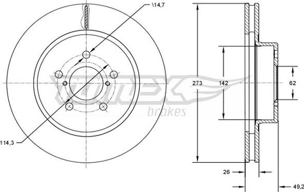 TOMEX brakes TX 73-12 - Disque de frein cwaw.fr