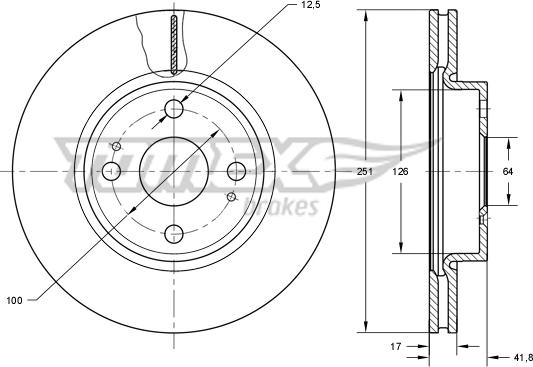 TOMEX brakes TX 73-87 - Disque de frein cwaw.fr