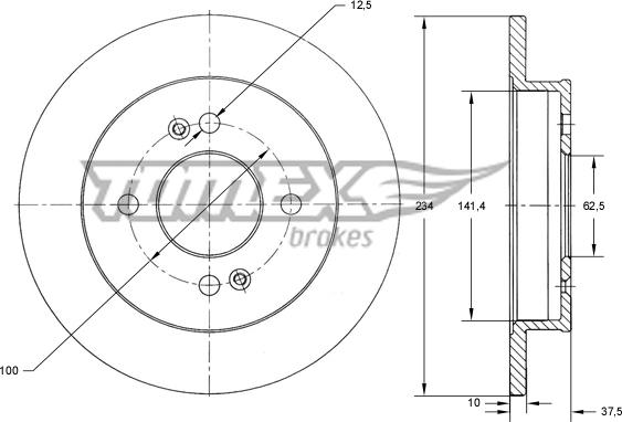 TOMEX brakes TX 73-37 - Disque de frein cwaw.fr