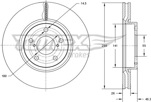 TOMEX brakes TX 73-25 - Disque de frein cwaw.fr