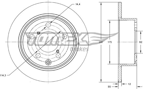 TOMEX brakes TX 73-28 - Disque de frein cwaw.fr