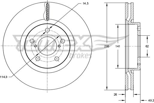 TOMEX brakes TX 73-23 - Disque de frein cwaw.fr