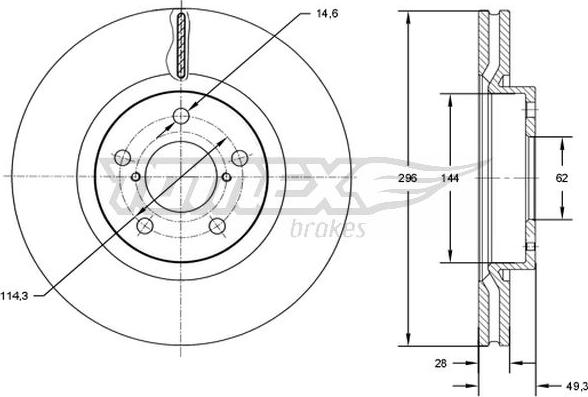 TOMEX brakes TX 72-94 - Disque de frein cwaw.fr