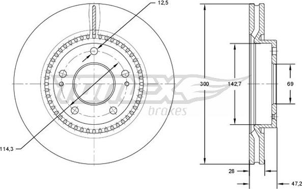 TOMEX brakes TX 72-47 - Disque de frein cwaw.fr